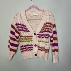 Sadie & Sage Striped Multicolor Women's Sweater Large